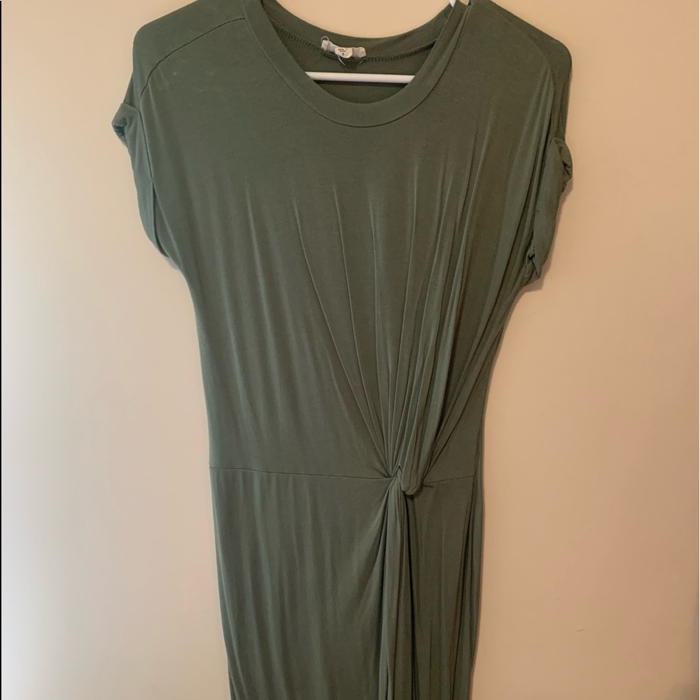 Tight fitting green dress